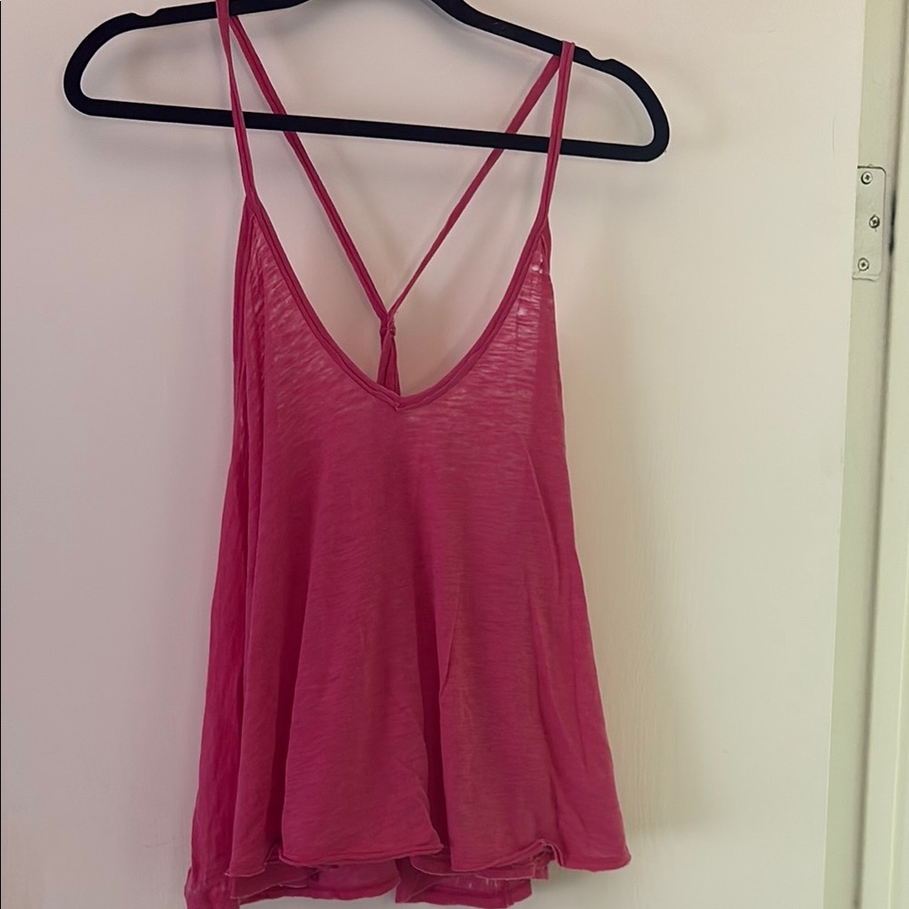 We The Free Pink Relaxed Backless Camisole